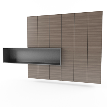 Modern Wall Unit with Rectangular Shelf 3D model image 1 