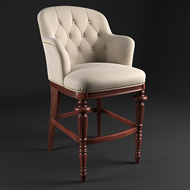 Boswell Swivel Bar Stool: Elegant Seating Solution | Frontgate 3D model image 1 