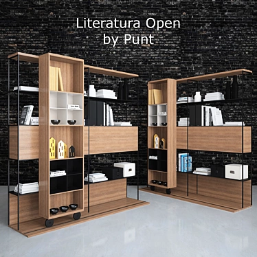 Literatura Open Bookshelf: Functional Elegance 3D model image 1 