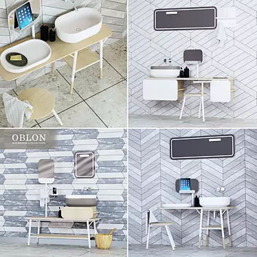Obolon Bathroom Furniture: Novello Spain 3D model image 1 
