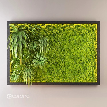 Mossy Wall: Natural Greenery 3D model image 1 