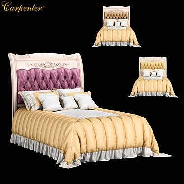 230 Carpenter Bed - Modern, Stylish, and Functional 3D model image 1 