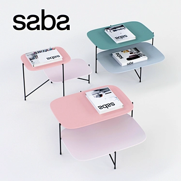 Saba Haiku Tables: Modern Elegance in Two Sizes 3D model image 1 