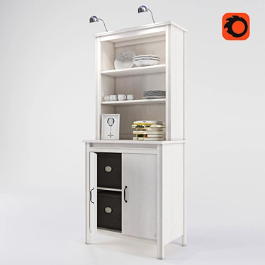 BRUSALI High Cabinet with LED Lighting 3D model image 1 