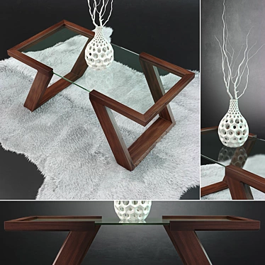 Modern Evans Coffee Table Set 3D model image 1 