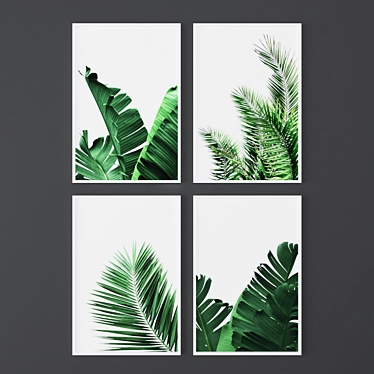 Tropical Delight: Set of 4 Prints 3D model image 1 