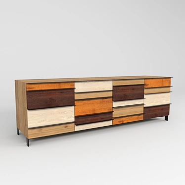 Colors Bois Sideboard: Modern Oak Design 3D model image 1 