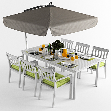  Angso Outdoor Dining Set 3D model image 1 