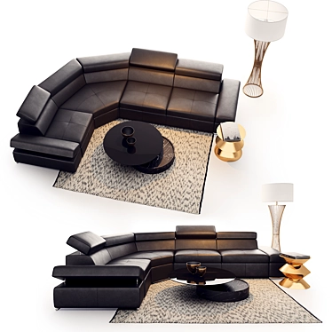 Caya Design Sofa Set: Complete Living Room Ensemble 3D model image 1 