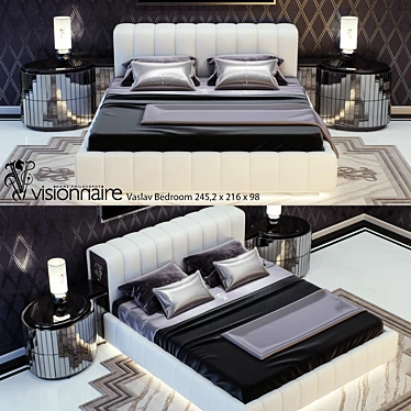 Elegant Adjustable Bed: Vaslav 3D model image 1 