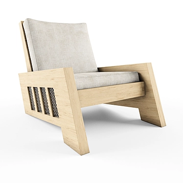 Plywood Designer Chair 3D model image 1 