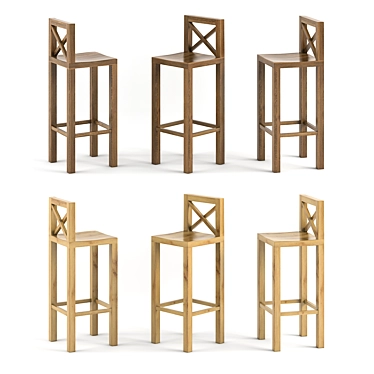 Wooden bar stool chalet