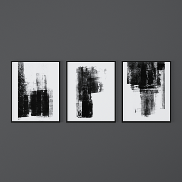 Minimalist Abstract Posters Set 3D model image 1 