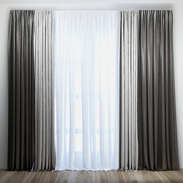  Elegant V-Ray Curtain: 3D Max 2015 3D model image 1 