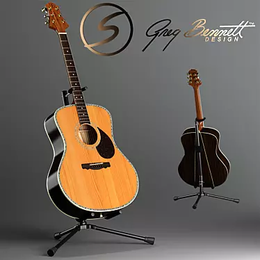 Acoustic guitar Samick Greg Bennet design J-8 and rack