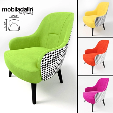 Elegant Toledo Exclusive Armchair 3D model image 1 