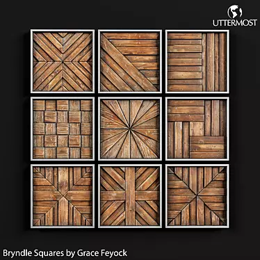 Uttermost Bryndle Rustic Wooden Squares by Grace Feyock