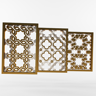 - Persian 3D Panel Decor  3D model image 1 