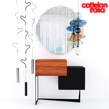 Modern Italian Cattelan Set 3D model image 1 