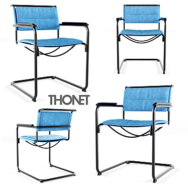 S34N Thonet All Weather Chair: Stylish, Durable, Versatile 3D model image 1 