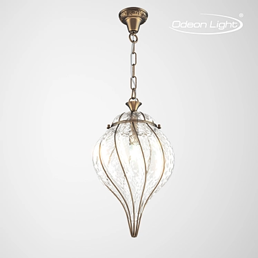 Bronze Glass Pendant Light 450mm 3D model image 1 