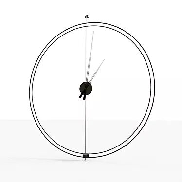 Timeless Elegance: 4 Ft. Analog Wall Clock 3D model image 1 