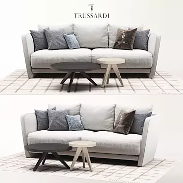 Trussardi Casa Lightshell Sofa Set: Elegant and Versatile 3D model image 1 