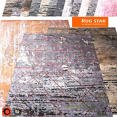 Vintage Rug Star (1956) - 2400x3000 | 12 Color Variations 3D model image 1 