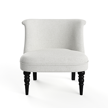 Modern Light Gray Accent Chair 3D model image 1 