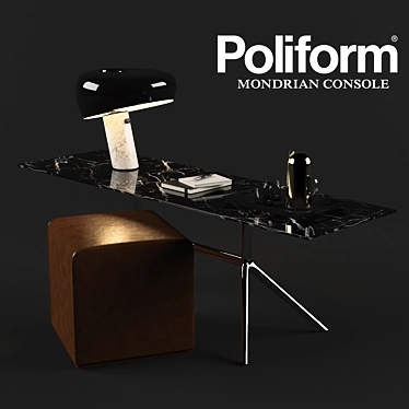 Poliform Mondrian Console: Sleek Design for Versatile Spaces 3D model image 1 