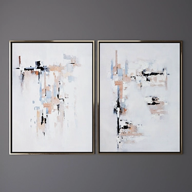 Modern Art Set | 30"x40" | Vertical 3D model image 1 