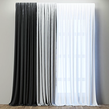 Elegant V-Ray Curtain - 2015 3D model image 1 