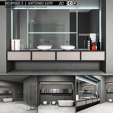 Eleganza Bathroom Furniture Set 3D model image 1 