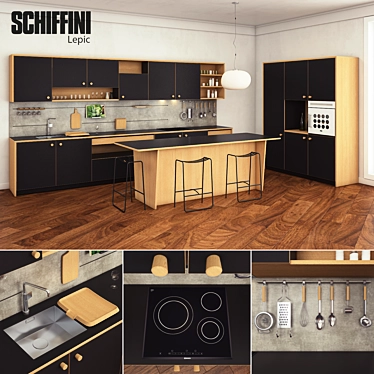 SCHIFFINI Lepic: Luxury Italian Kitchen 3D model image 1 