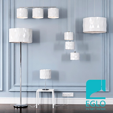 EGLO Dolorita White Pendant Lights 3D model image 1 