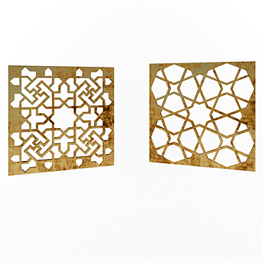 Elegant Iranian Decor 3D Panel 3D model image 1 