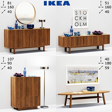 Timeless Elegance with IKEA Stockholm 3D model image 1 