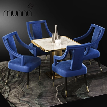 Elegant Munna Design Dining Set 3D model image 1 