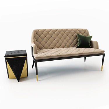 Luxxu Charla 2-Seat Sofa Set 3D model image 1 