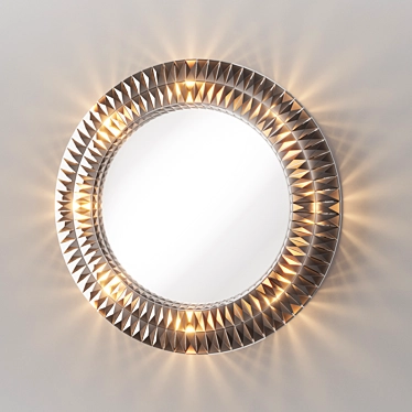 Elegant Galaxy Round Mirror Set 3D model image 1 