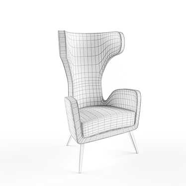 Classic English Halo Pelican Chair 3D model image 1 