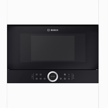 Sleek Black Serie 8 Microwave 3D model image 1 