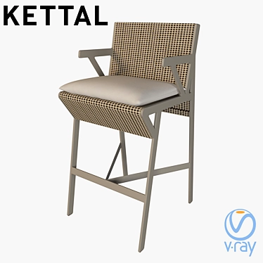 Revolutionary Kettal Vieques Stool 3D model image 1 