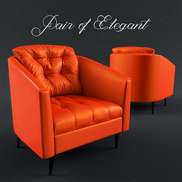 Luxurious Tufted Lounge Chair 3D model image 1 