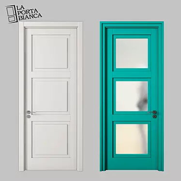 Elegant Viola Interior Door 3D model image 1 