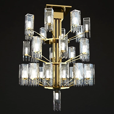 Elegant Crystal Chandelier 3D model image 1 