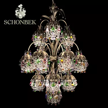 Elegant Shonbbek Rondelle Chandelier 3D model image 1 