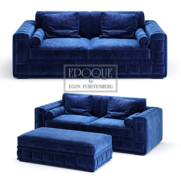 Elegant Epoque Glamor Sofa 3D model image 1 