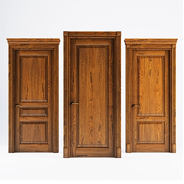 Volhovets Lignum: Classic Oak Door 3D model image 1 