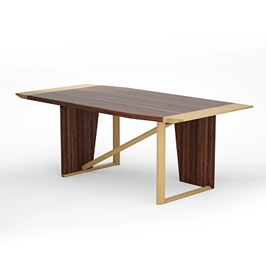 Solid Wood Dining Table OM 3D model image 1 